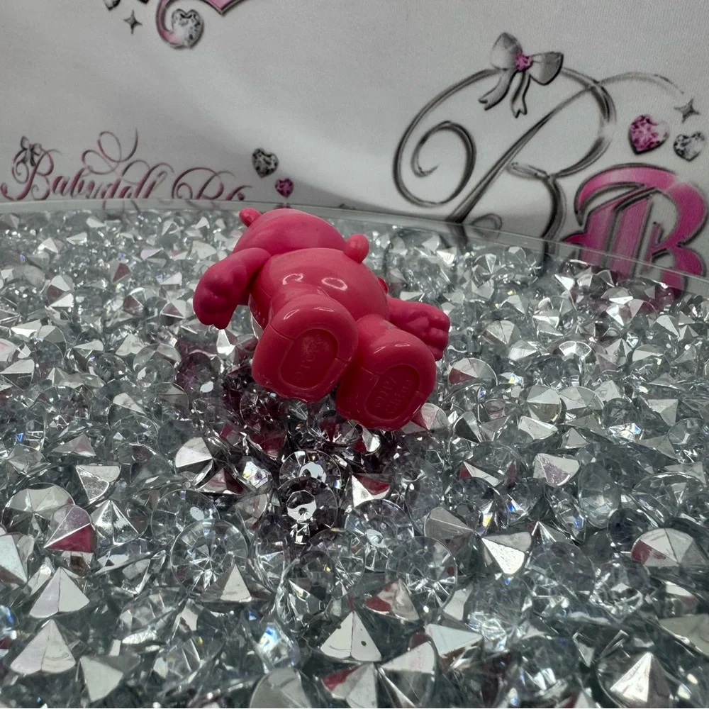 Carebear Mini action figurine hearts Pink Bear Figurine with Heart Design - Picture 6 of 6